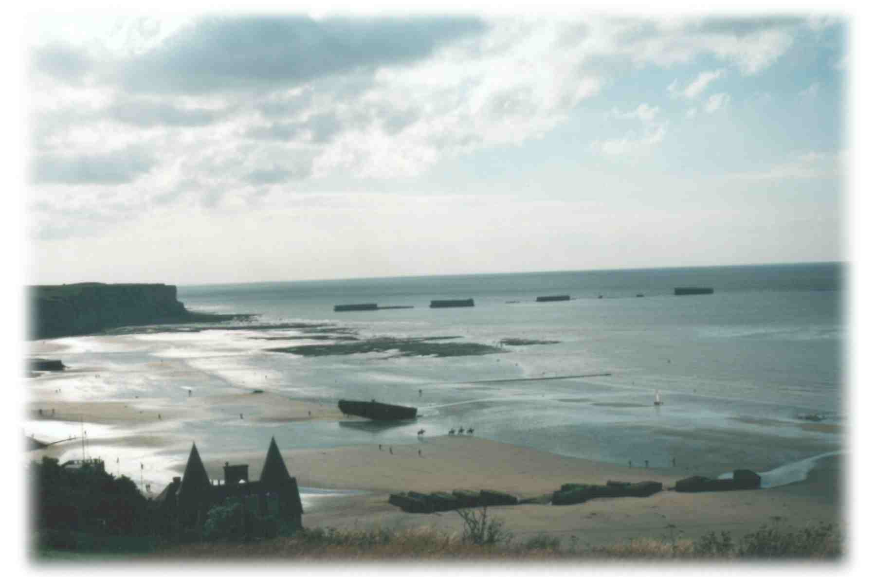 Arromanches and parts of the Mulberry Harbour