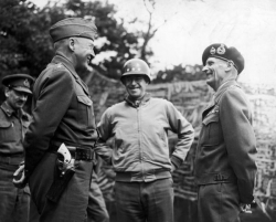Generals, Patton, Bradley, & Montgomery early August 1944