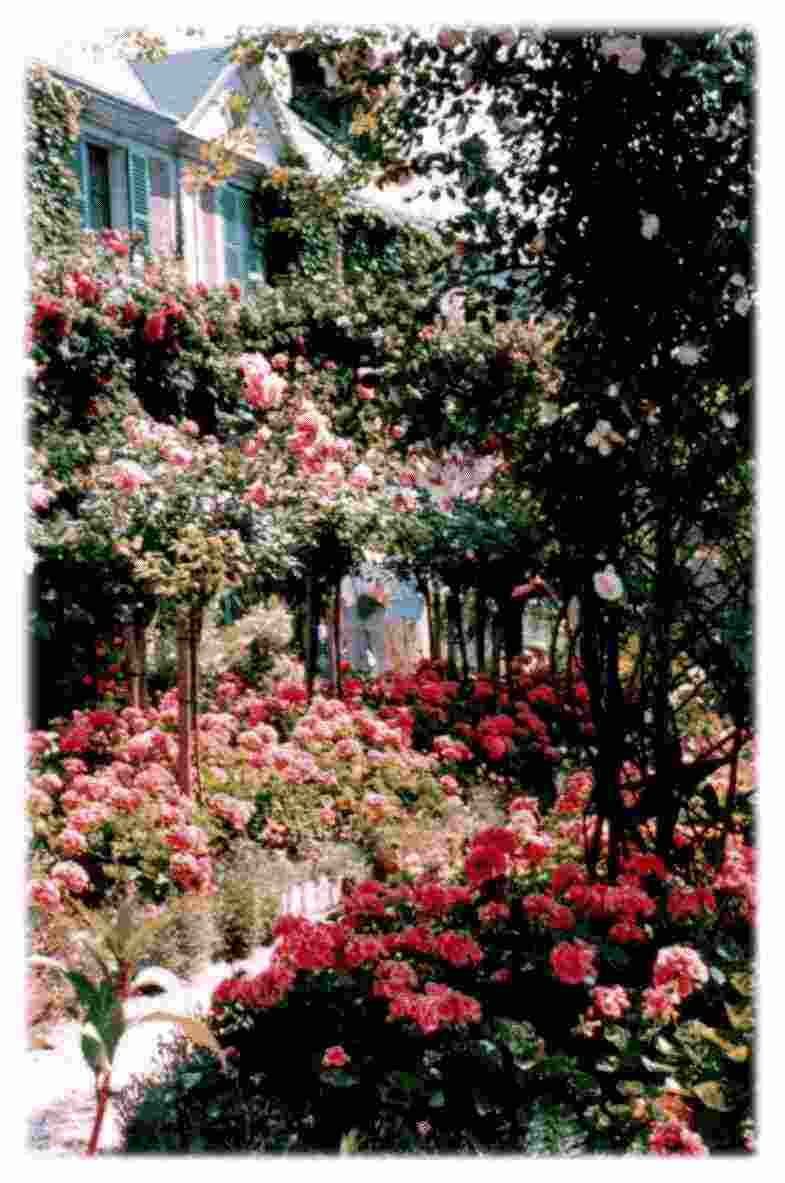 Giverny. Garden with Monet's house.