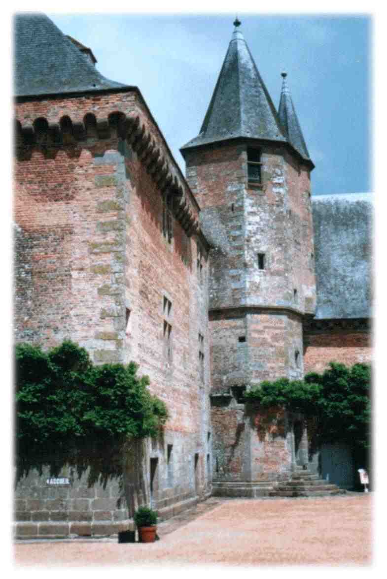 Part of Carrouges inner courtyard